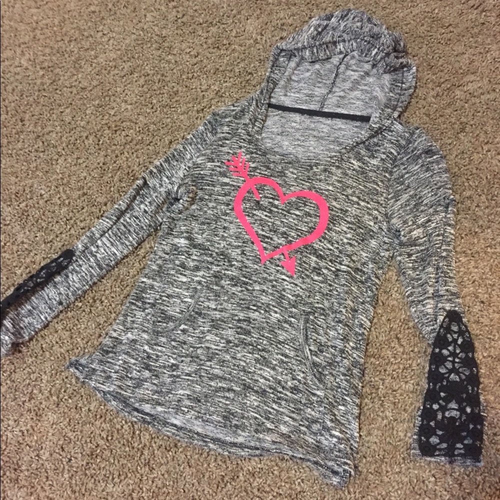 Grey Heart Sweatshirt